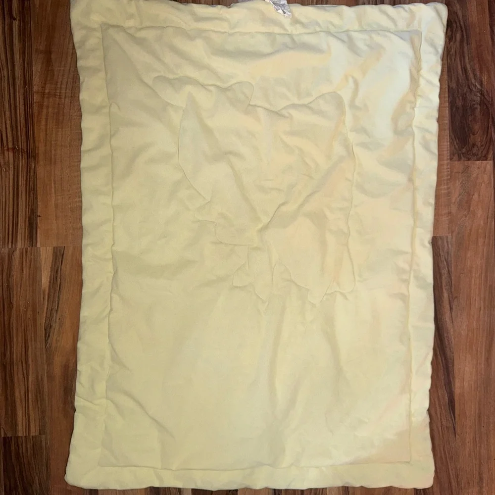 Vintage Winnie the Pooh Baby Blanket - Yellow, Blue, Green Pastel
